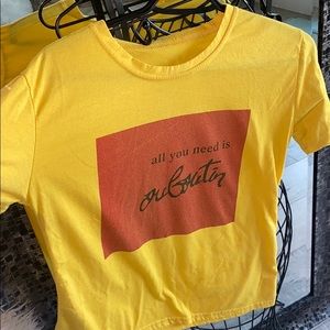 Yellow “All You Need Is Louboutin” Lounge Tee